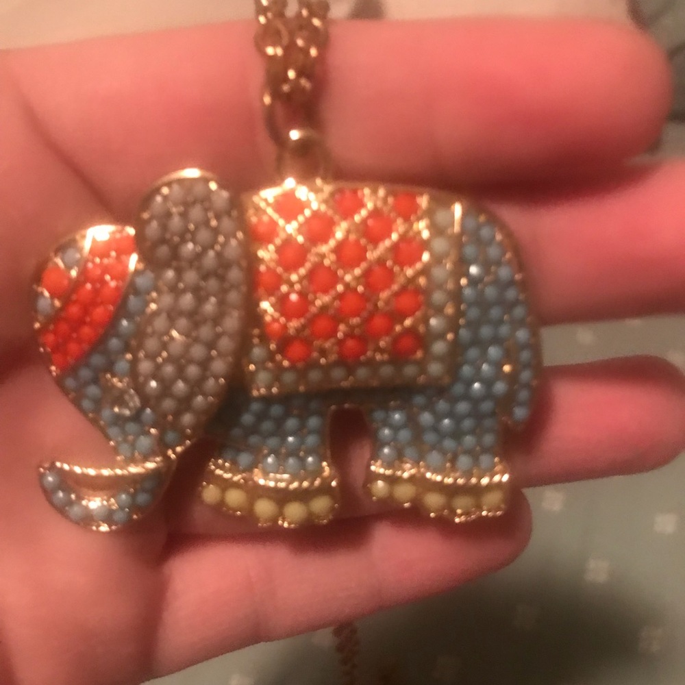 Colorful Elephant Necklace